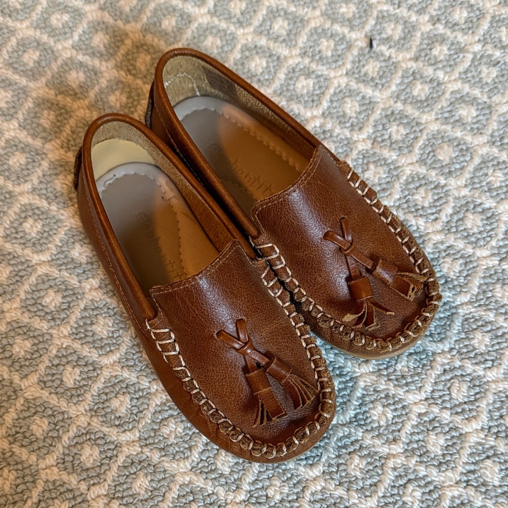 Elephantito Brown Leather Kids Loafers